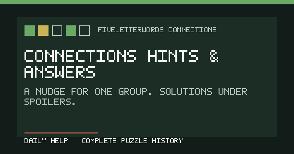 Connections Hints & Answers for October 10, 2026 (#1217)